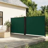 Dark green retractable side awning 160x600 cm