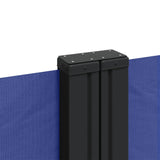 Blue retractable side awning 180x600 cm