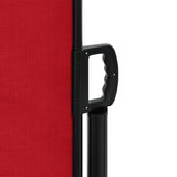 Red retractable side awning 180x600 cm