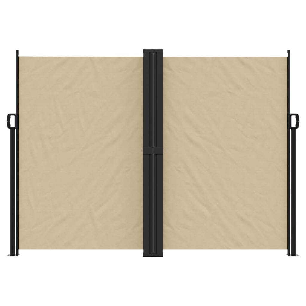 Auvent latéral rétractable beige 180x600 cm