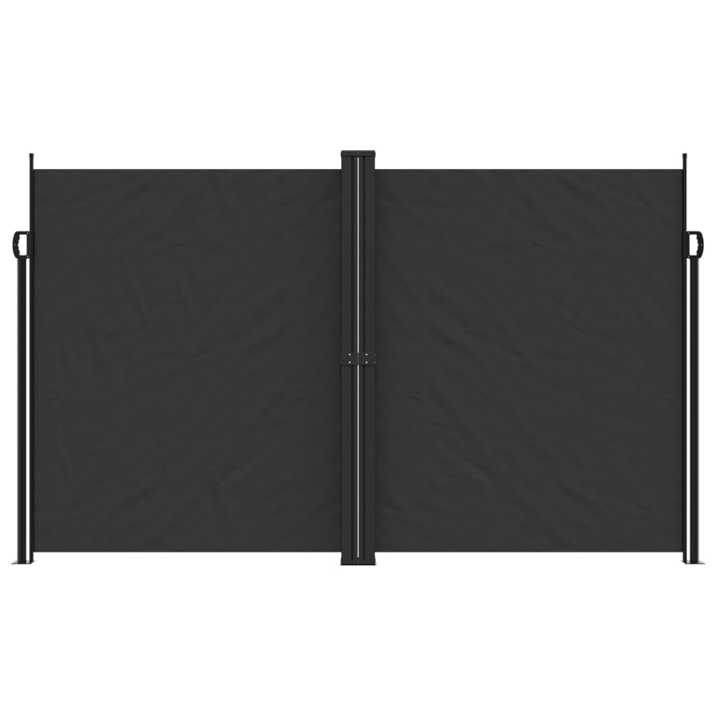 Black retractable side awning 200x600 cm