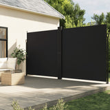 Black retractable side awning 200x600 cm