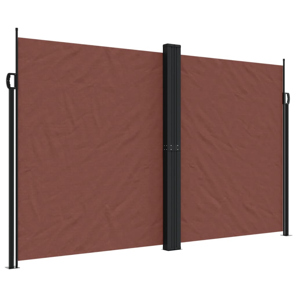 Brown retractable side awning 200x600 cm