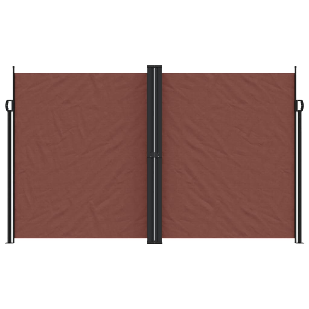 Brown retractable side awning 200x600 cm