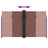 Brown retractable side awning 200x600 cm