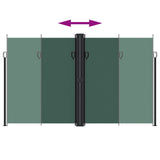 Dark green retractable side awning 200x600 cm