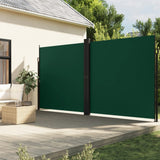 Dark green retractable side awning 200x600 cm