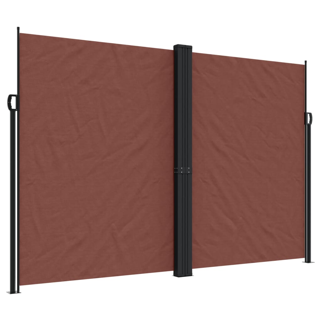 Brown retractable side awning 220x600 cm