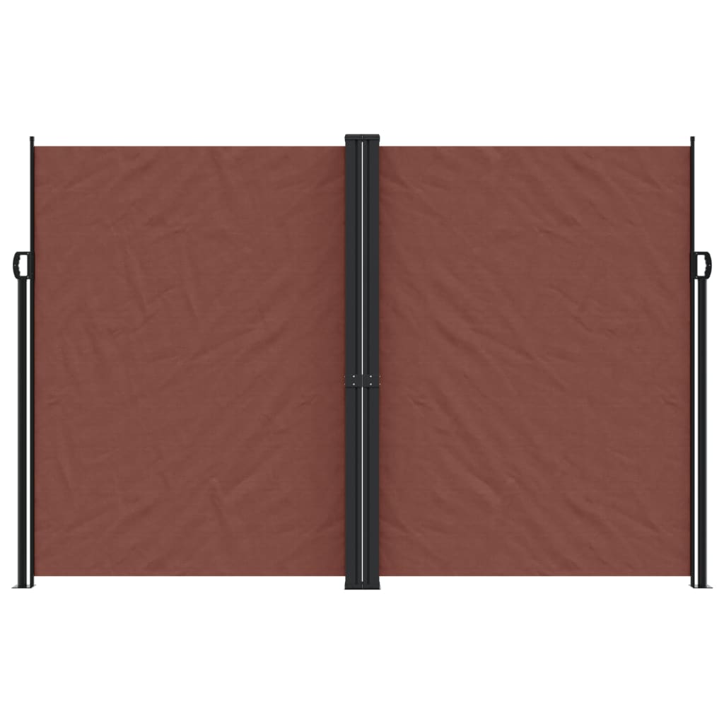 Brown retractable side awning 220x600 cm