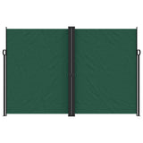 Dark green retractable side awning 220x600 cm