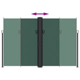 Dark green retractable side awning 220x600 cm