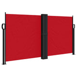 Red retractable side awning 120x1000 cm