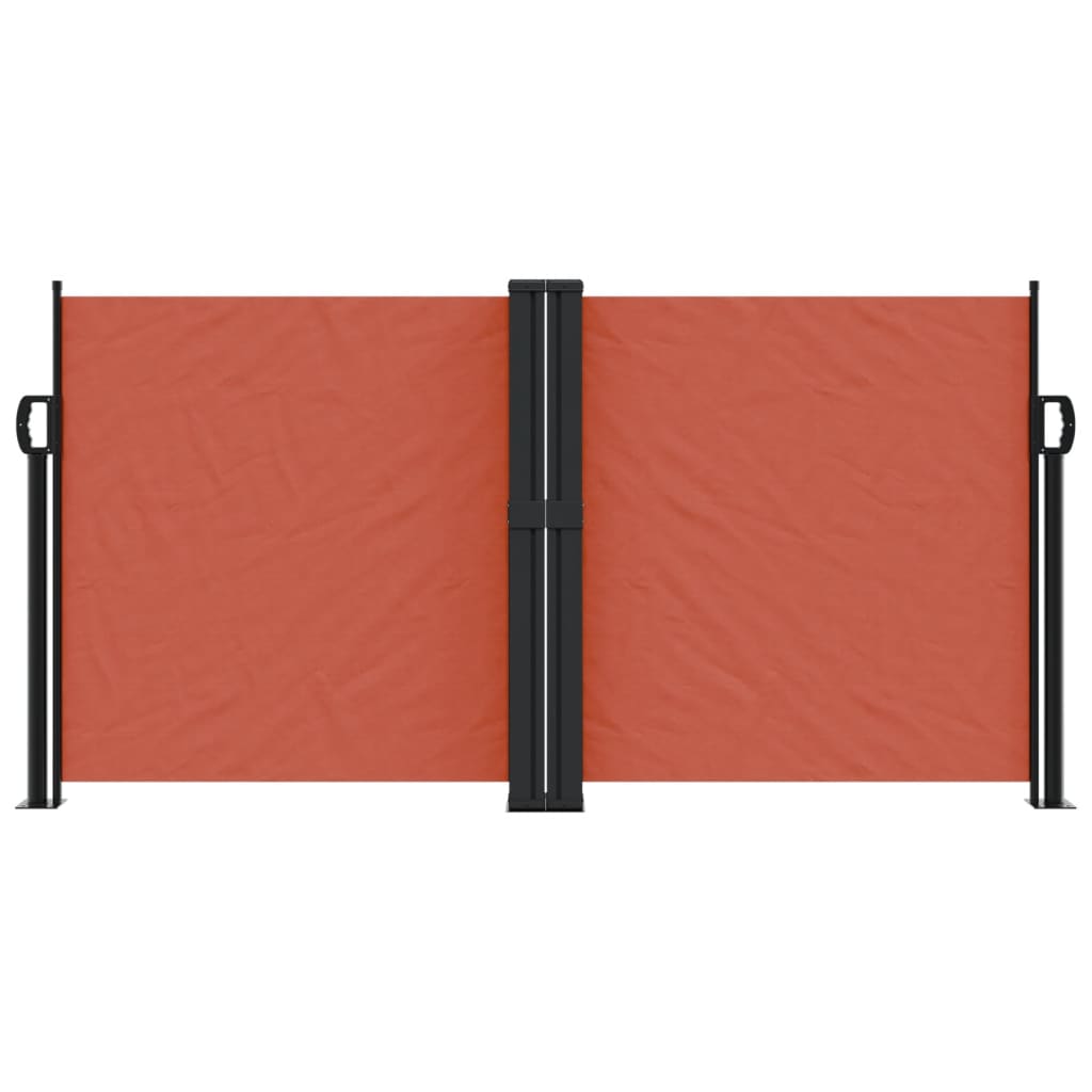 Retractable side awning terracotta 120x1000 cm