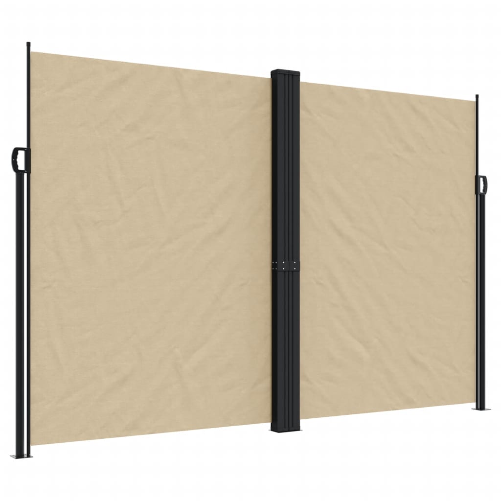 Auvent latéral rétractable beige 220x1200 cm