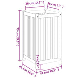 Jardinière avec doublure 42x42x75 cm bois massif d'acacia