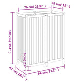 Jardinière avec doublure 84x42x100 cm bois massif d'acacia