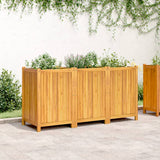 Jardinière avec doublure 150x50x75 cm bois massif d'acacia