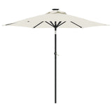 Parasol de jardin avec mât en acier blanc 225x225x212 cm