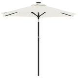 Parasol de jardin avec mât en acier blanc 225x225x212 cm