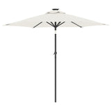 Parasol de jardin avec mât en acier blanc 225x225x212 cm