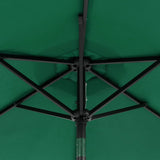 Parasol de jardin avec mât en acier vert 225x225x212 cm