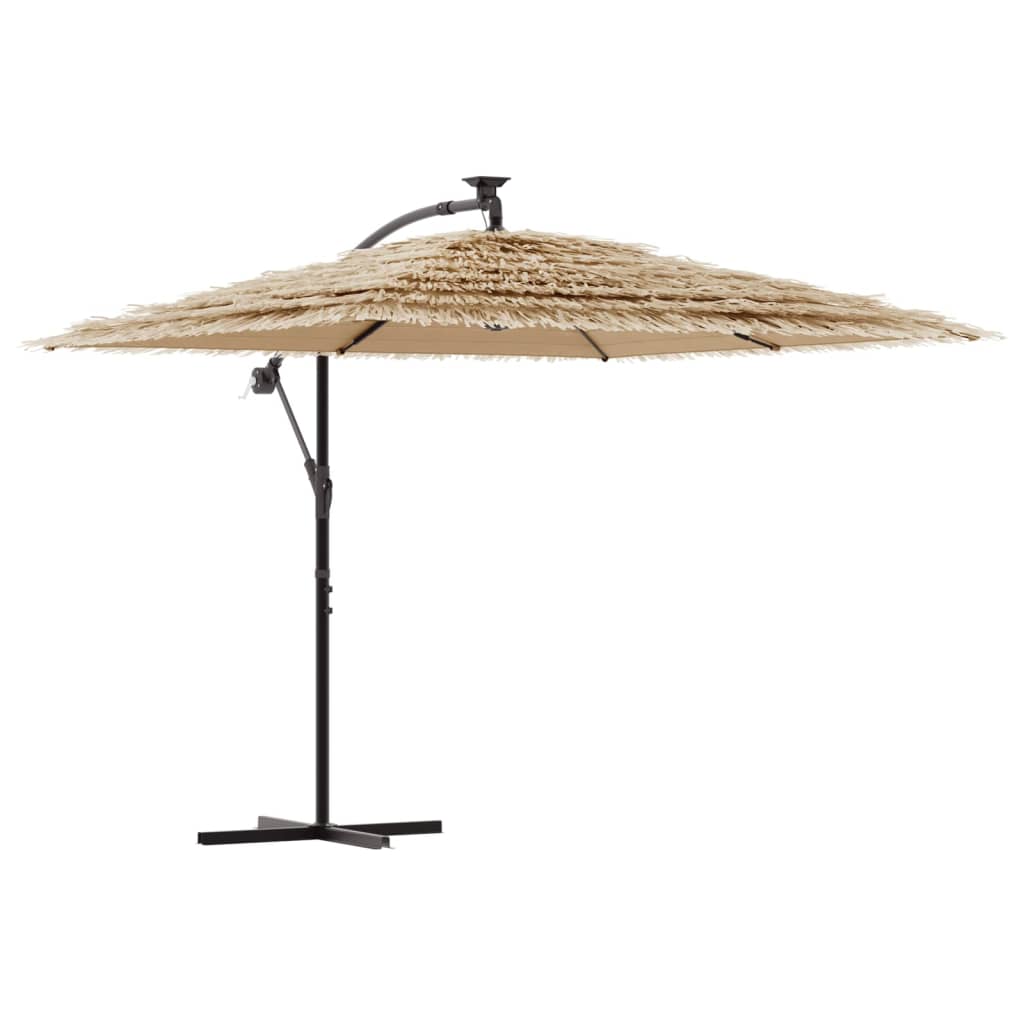 Parasol de jardin avec mât en acier marron 246x246x230 cm