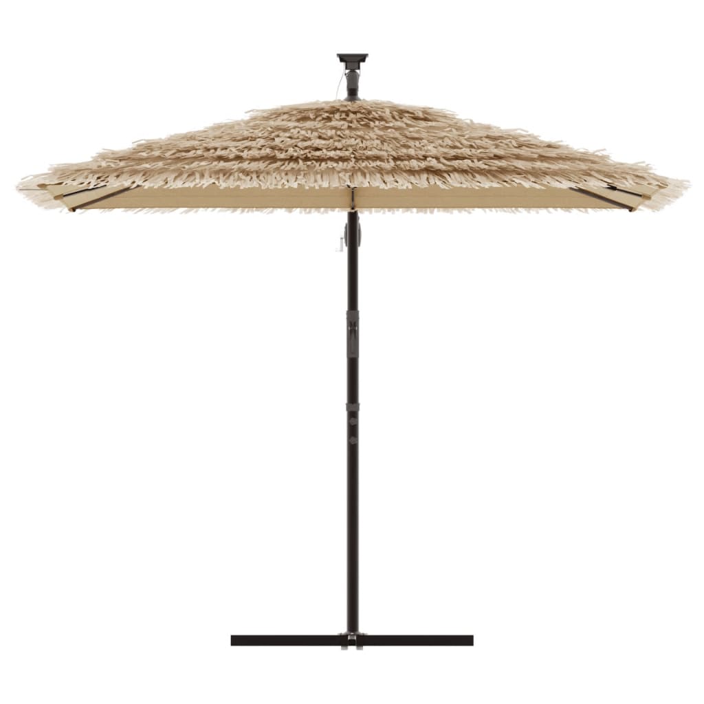 Parasol de jardin avec mât en acier marron 246x246x230 cm