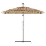 Parasol de jardin avec mât en acier marron 246x246x230 cm