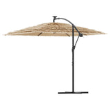 Parasol de jardin avec mât en acier marron 246x246x230 cm