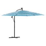 Parasol de jardin avec mât en acier bleu 246x246x230 cm