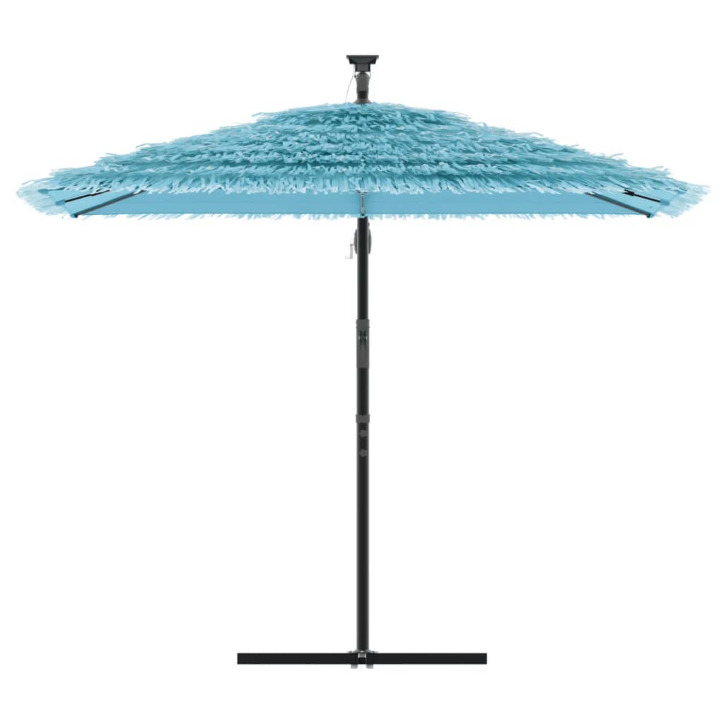 Parasol de jardin avec mât en acier bleu 246x246x230 cm