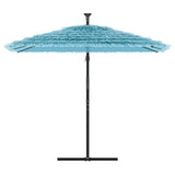 Parasol de jardin avec mât en acier bleu 246x246x230 cm