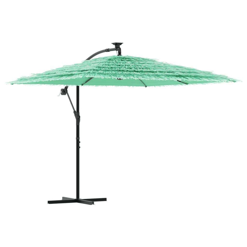 Parasol de jardin avec mât en acier vert 246x246x230 cm