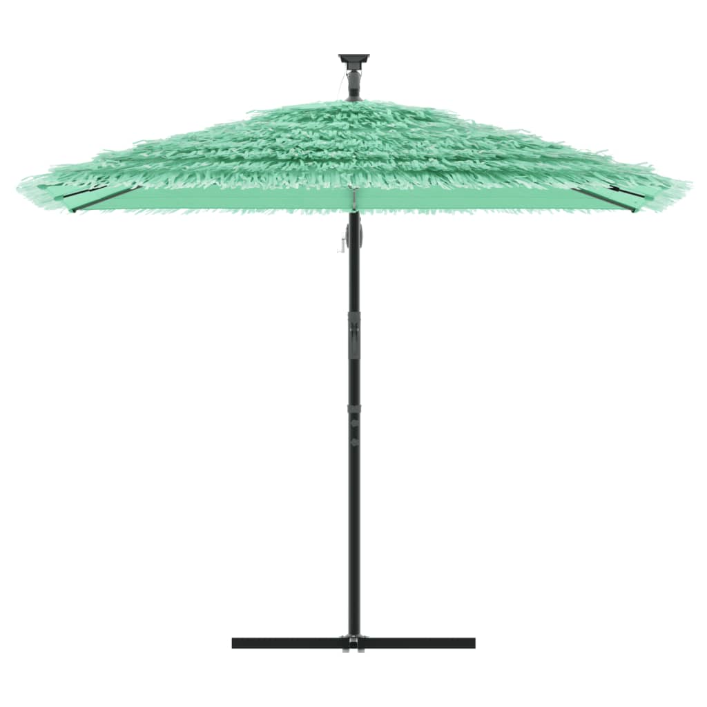 Parasol de jardin avec mât en acier vert 246x246x230 cm