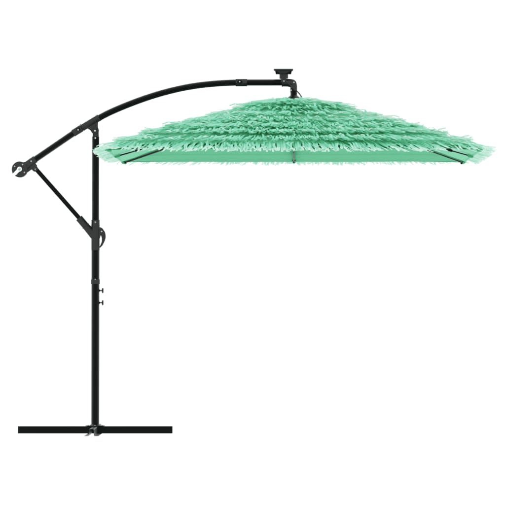 Parasol de jardin avec mât en acier vert 246x246x230 cm