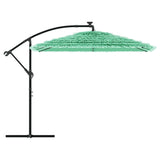 Parasol de jardin avec mât en acier vert 246x246x230 cm