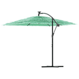 Parasol de jardin avec mât en acier vert 246x246x230 cm