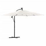 Parasol de jardin avec mât en acier blanc 246x246x230 cm