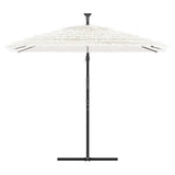 Parasol de jardin avec mât en acier blanc 246x246x230 cm