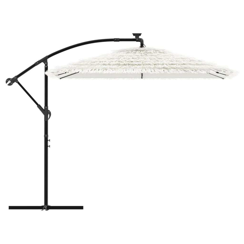 Parasol de jardin avec mât en acier blanc 246x246x230 cm