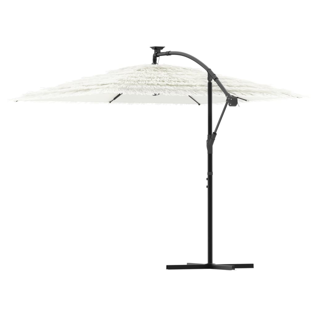 Parasol de jardin avec mât en acier blanc 246x246x230 cm