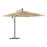 Parasol de jardin avec mât en acier marron 269x269x235 cm