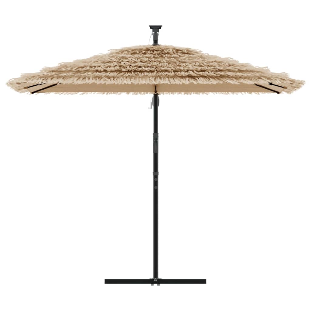 Parasol de jardin avec mât en acier marron 269x269x235 cm