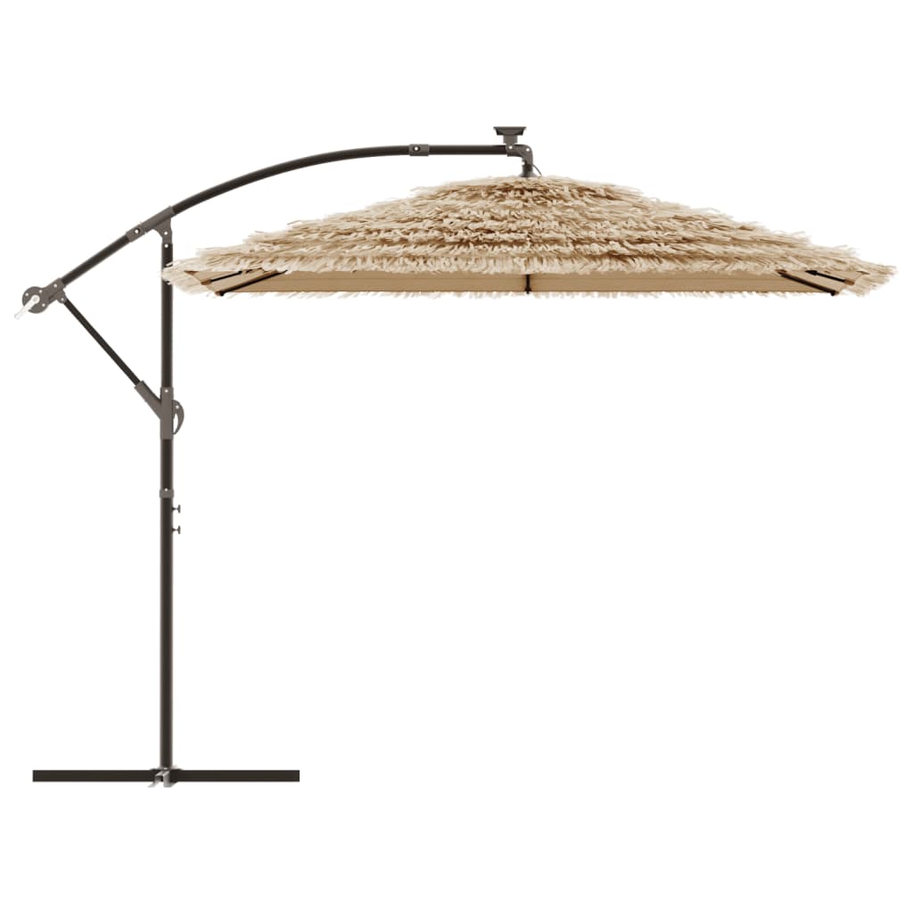 Parasol de jardin avec mât en acier marron 269x269x235 cm