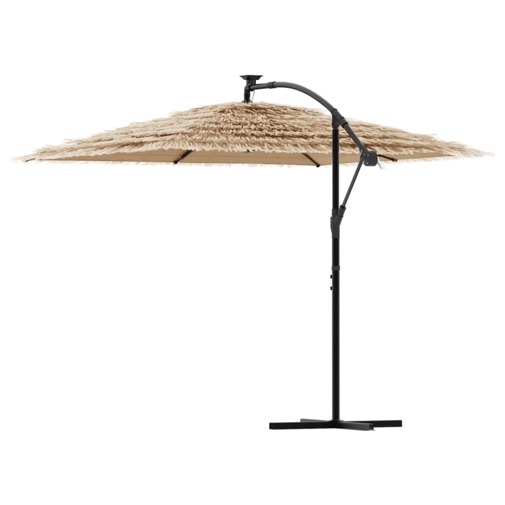 Parasol de jardin avec mât en acier marron 269x269x235 cm