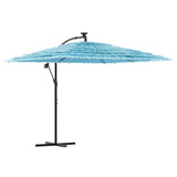 Parasol de jardin avec mât en acier bleu 269x269x235 cm