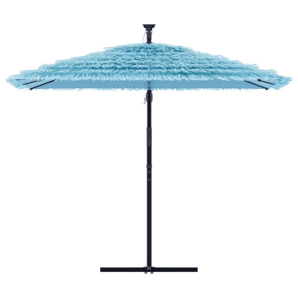 Parasol de jardin avec mât en acier bleu 269x269x235 cm