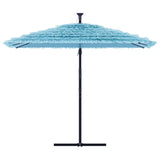 Parasol de jardin avec mât en acier bleu 269x269x235 cm