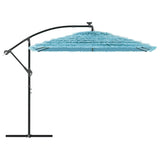 Parasol de jardin avec mât en acier bleu 269x269x235 cm