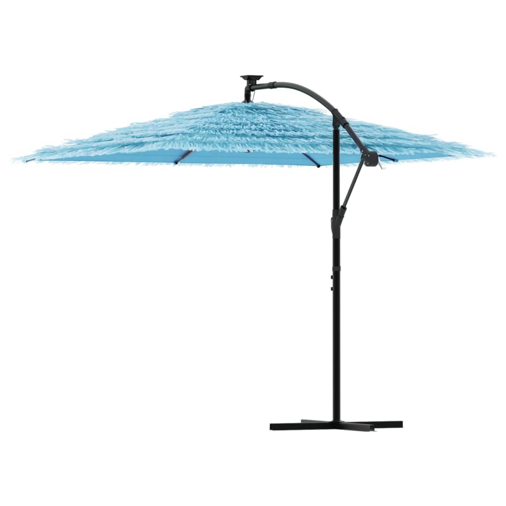 Parasol de jardin avec mât en acier bleu 269x269x235 cm